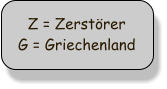 Z = Zerstrer G = Griechenland