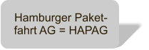 Hamburger Paket-fahrt AG = HAPAG