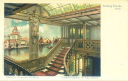 Treppenaufgang im Rauchsalon der MS `Augusta Viktoria´