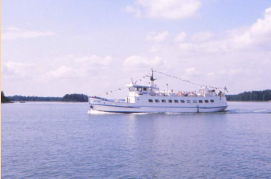 Nige Ooge auf Fahrt auf dem See Päijänne, 1987/88