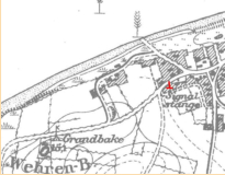 Position des Signalmastes in Duhnen auf der Karte des preuischen Landesaufnahme von 1878